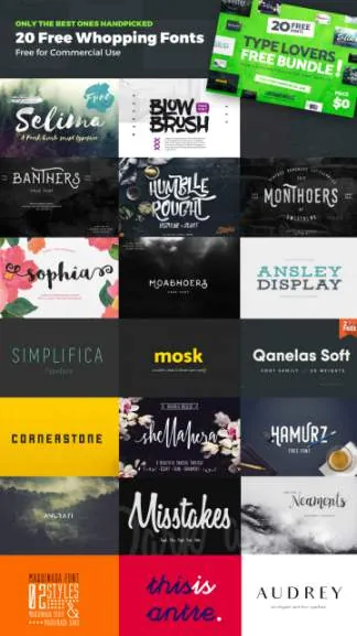 手写英文字体包下载 20 Whopping Fonts