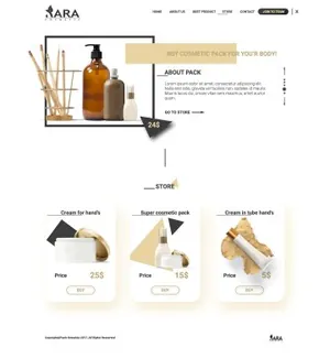高端品牌化妆品网站设计模板Xara Cosmetic Web