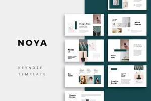 高端时尚ppt素材模板 NOYA – Keynote Template
