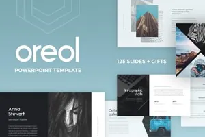 时尚幻灯片模板 Oreol PowerPoint Template