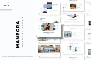 清新简约风格的ppt模板manegra-powerpoint