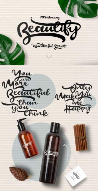 一款优美的手写体免费字体 Beautify Script