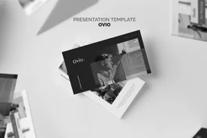 设计师必备的高端时尚的keynote模板下载ovio-monochrome