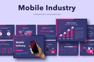幻灯片演示模板Mobile Industry
