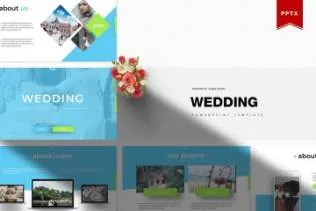 时尚高端幻灯片演示模板wedding powerpoint