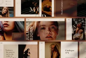 时尚ppt素材模板 FJORDA Keynote Template