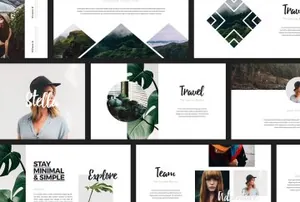 时尚ppt素材模板 ASCHA Lookbook Powerpoint