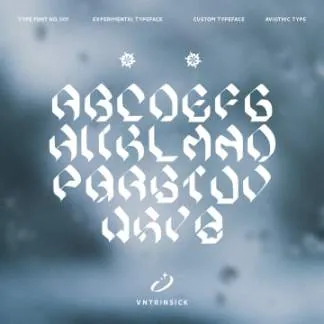 潮流未来派几何英文装饰字体 Vntrinsick - Aviothic