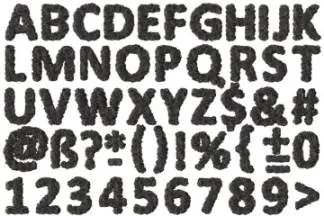 逼真震撼的时尚高端灰色绳子效果的英文字体集合