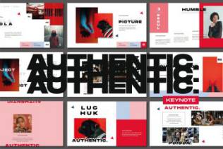 超现代独特设计的Keynote演示模板素材 AUTHENTIC Keynote Template