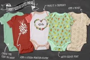 婴儿服饰样机模型 Apparel Mock Up - Baby Onesie Tester