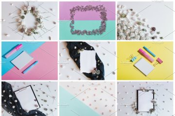 彩色简单场景样机 colorful BUNDLE