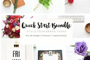 花卉样机模型 Quick Start  Stock Image Bundle
