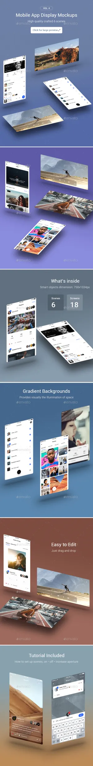 手机端APP展示模型下载 Mobile App Display Mockups