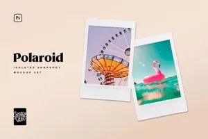 宝丽来拍立得相框照片样机模板 Polaroid Snapshot Picture