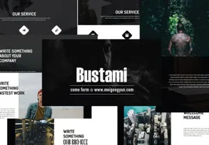 简约风格ppt模板 Bustami Multipurpose Powerpoint