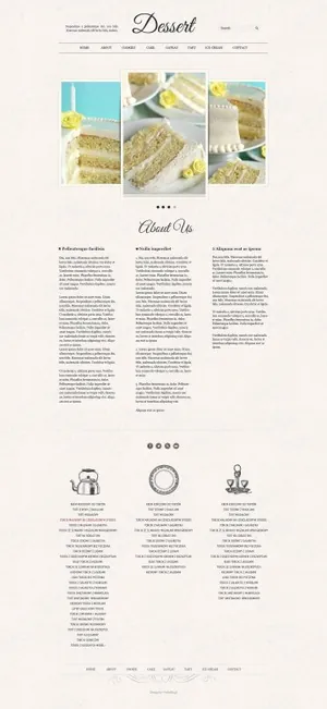 Dessert Retro psd files websit