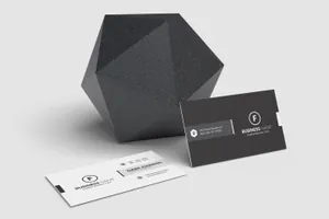 极简设计风格名片设计效果图样机 Minimalist Business Cards Mockup