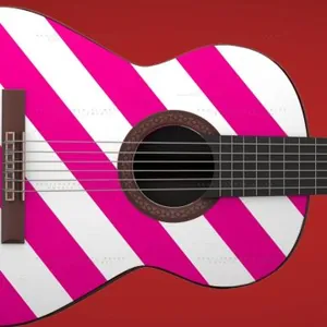 现实真实古典智能分层对象高分辨率PSD模拟乐器吉他