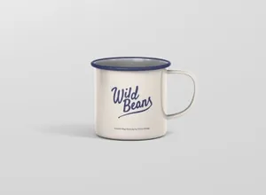 高品质搪瓷杯模型智能对象高分辨率Enamel Mug Mockup