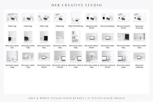 简约的场景样机 White amp;amp; Grey Styled Stock Bundle