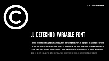LL DEtechno 免费可变字体【站酷大神分享】