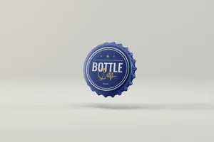 高品质的时尚高端简约瓶盖设计VI样机展示模型mockups