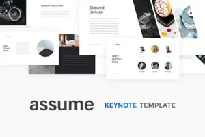 时尚Keynote幻灯片模板下载 Assume Keynote Template