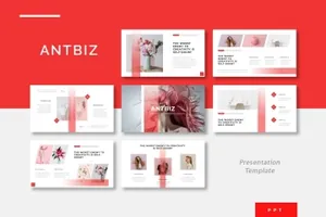 红白配渐变创意创新现代布局排版Antbiz