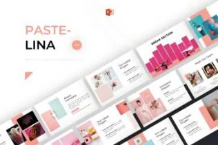 漂亮女性PPT时尚模板pastelina powerpoint