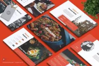 美食餐饮ppt模板 精美ppt模板romano-restaurant-food