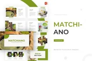 绿色环保ppt模板matchiano powerpoint