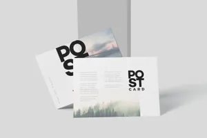 明信片海报宣传单海报样机VI设计展示模型mockups