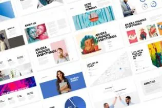 简约创意时尚的工作报告ppt模板maven-creative