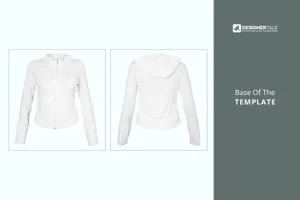 女士连帽衫外套设计样机模板