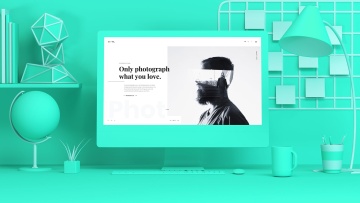 配色iMac一体机电脑样机模板 Colorful iMac Mockup