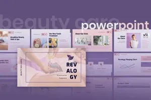 精美时尚的PPT幻灯片模板下载revalogy-spa-beauty