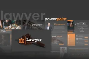 个性的深色ppt模板工作总结ppt模板lawyero-law-firm