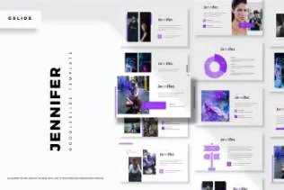 时尚高端简约多用途的高品质jennifer-google-slides