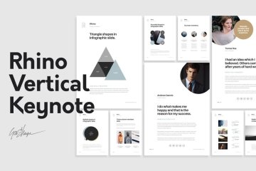 垂直主题模板 Rhino Vertical Keynote Template