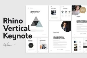 垂直主题模板 Rhino Vertical Keynote Template