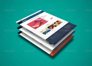 网站界面设计截图3D预览样机模板v3 3D Web Presentation Mockup