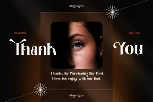 优雅时尚奢华的品牌海报杂志排版英文衬线字体 Magestic Std - Moullete Font