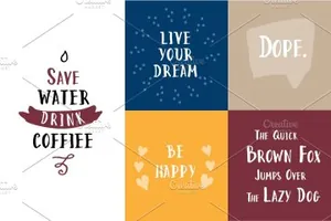 有趣可爱的手写英文字体 Woopie: a hand-lettered font