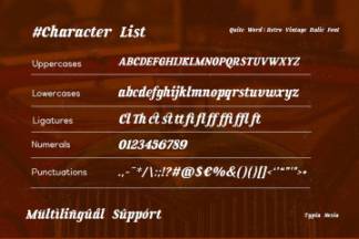 美式大胆复古斜体粗体英文衬线字体 Dominica - Bold Italic Retro Vintage