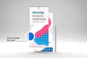 简约好用的清新note10 Android安卓手机APP UI样机展示模型