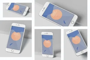 旧款带Touch ID按键iPhone屏幕预览样机模板 Phone Mock-Ups Set.jpg