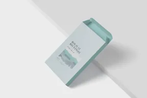 高级灰豆绿设计感强烈的4个PSD盒子模型中型扁平矩形