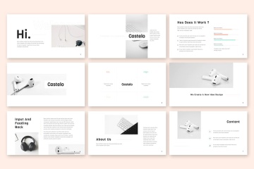 41音乐主题的极简主义ppt模板下载