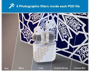 阿拉伯场景风格的 Airpods 蓝牙耳机样机下载